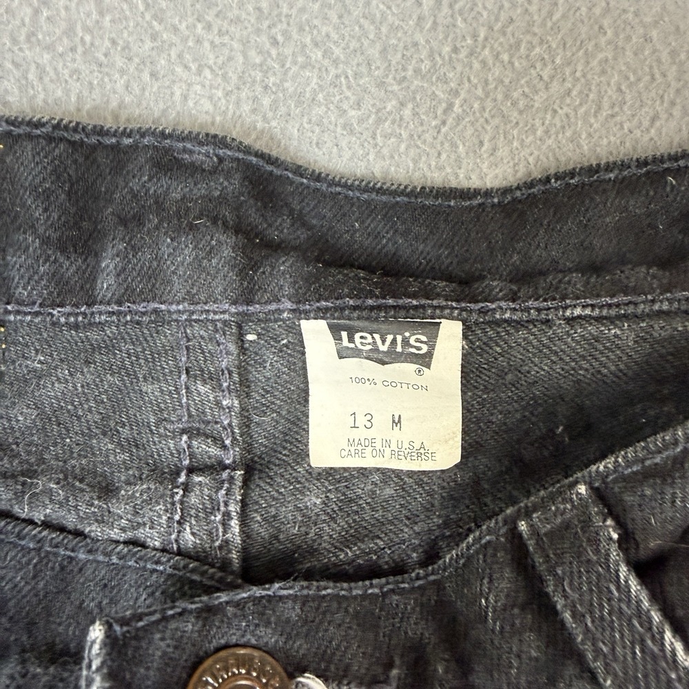 Levis Made in the USA Womans Jeans 13M Black Cotton Staight 17512-0260 - Picture 4 of 10